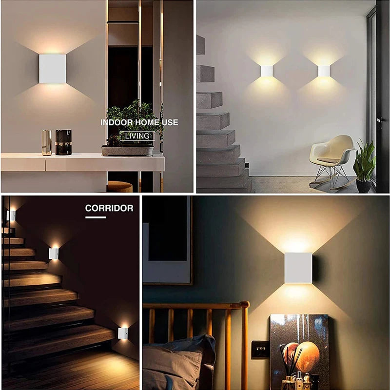 Modern Waterproof LED Wall Light – Indoor & Outdoor Up/Down Lighting Fixture