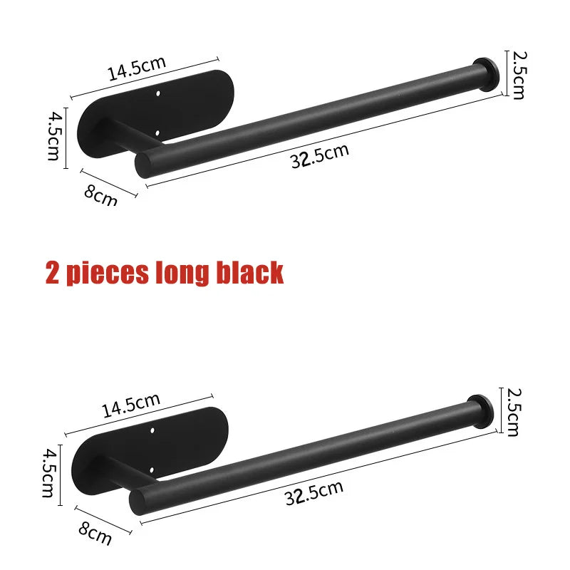 Modern Stainless Steel Wall-Mount Paper Towel Holder – No-Drill Design