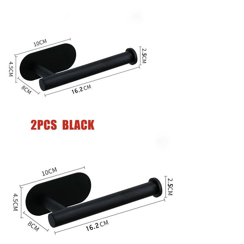 Modern Stainless Steel Wall-Mount Paper Towel Holder – No-Drill Design