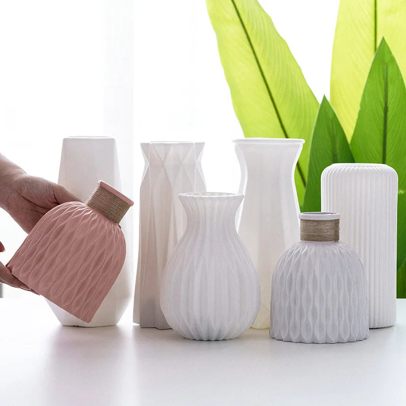 Nordic Modern Plastic Vases
