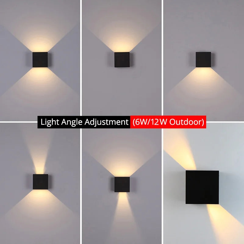 Modern Waterproof LED Wall Light – Indoor & Outdoor Up/Down Lighting Fixture
